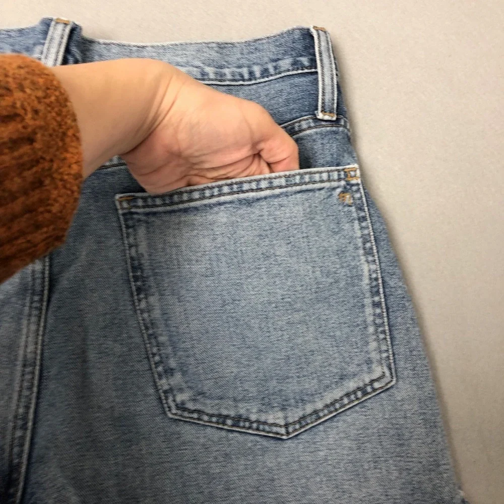 Madewell The Perfect Jean Short Womens 31 12 Cutoff Denim High Rise Festival